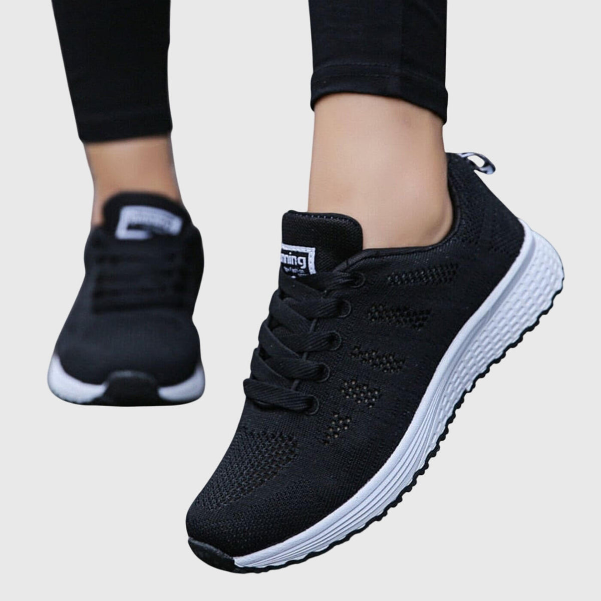 Women's Support Pull-On Comfort Shoes with Arch Support – Black
