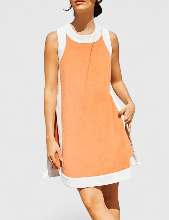 Women's Comfortable Two Piece Warm-Weather Co-Ord Set – Orange