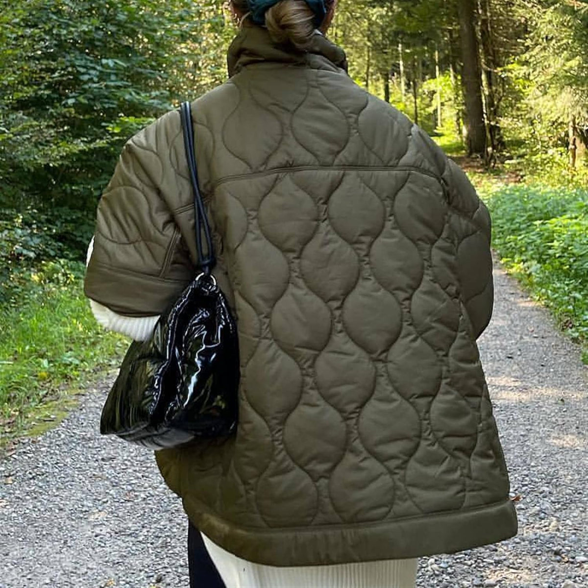Women's Relaxed-Fit Padded Cape Jacket – view 3