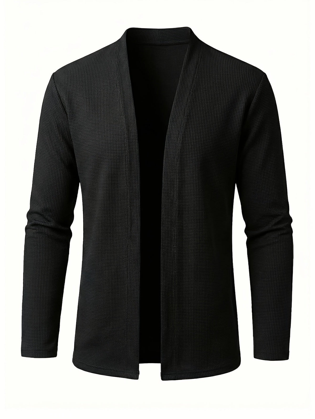 Men's Open-Style Textured Knit Cardigan – view 3