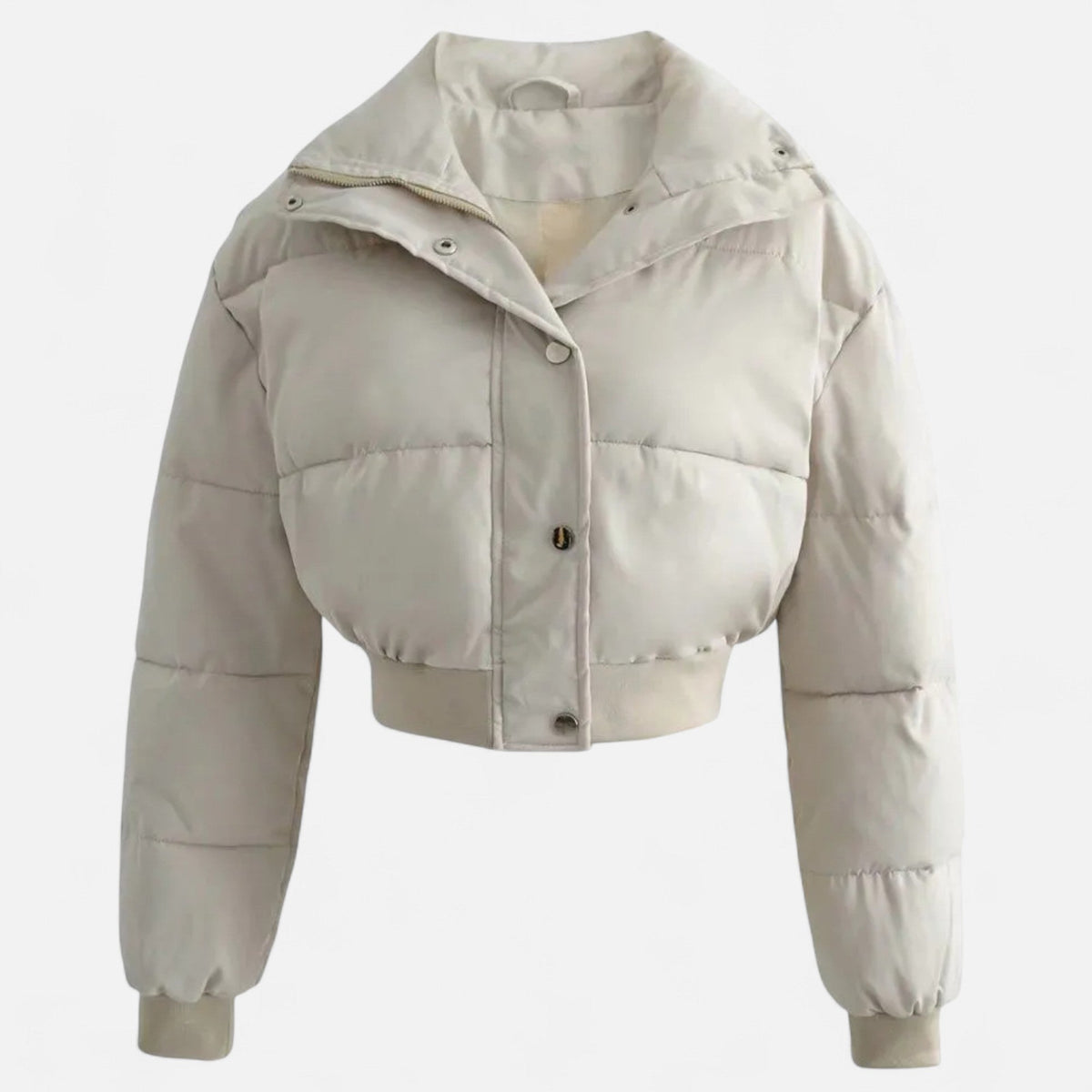 Women's Loose-Fit Polyester Jacket for Work – Beige