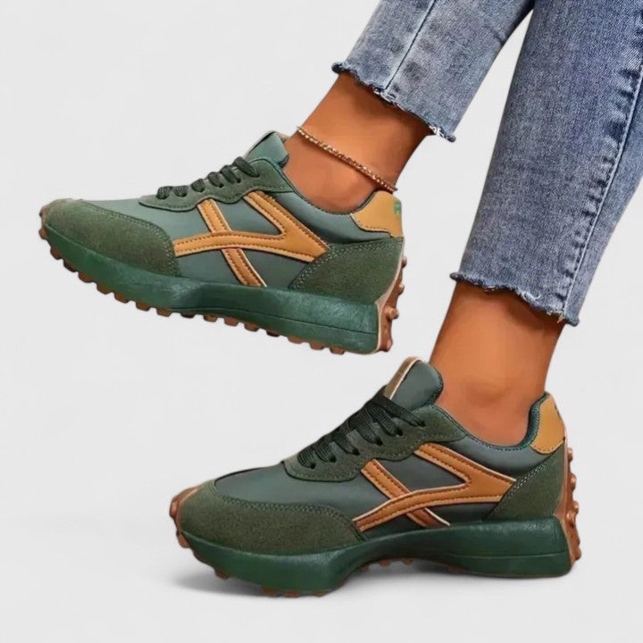 Women's Slip-Resistant Support Sneakers – Green