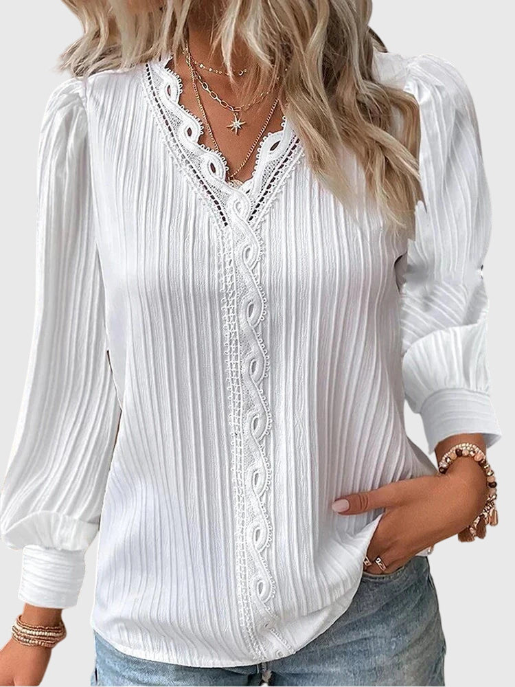 Women's Elegant Knit Sweater – White