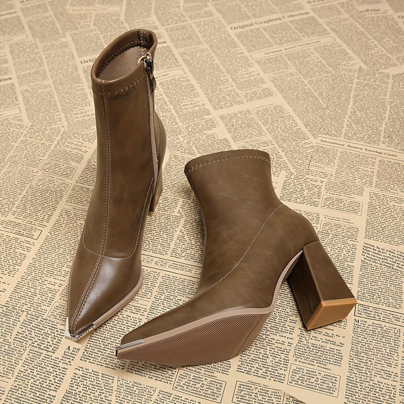 Women's Chunky-Knit Heel Side-Zip Booties – view 4