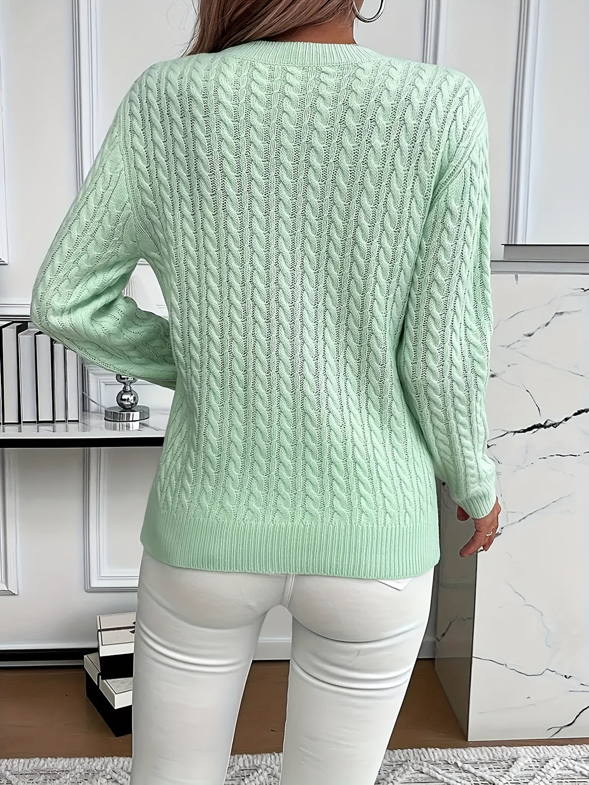 Women's Cable-Stitch Easy-Fit Pullover – view 2
