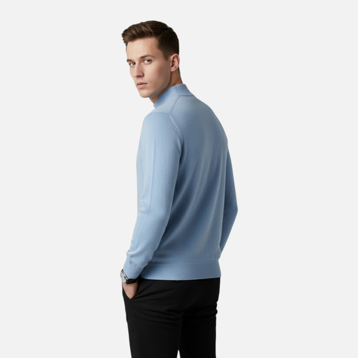 Men's Wool Half-Turtleneck Pullover – view 3