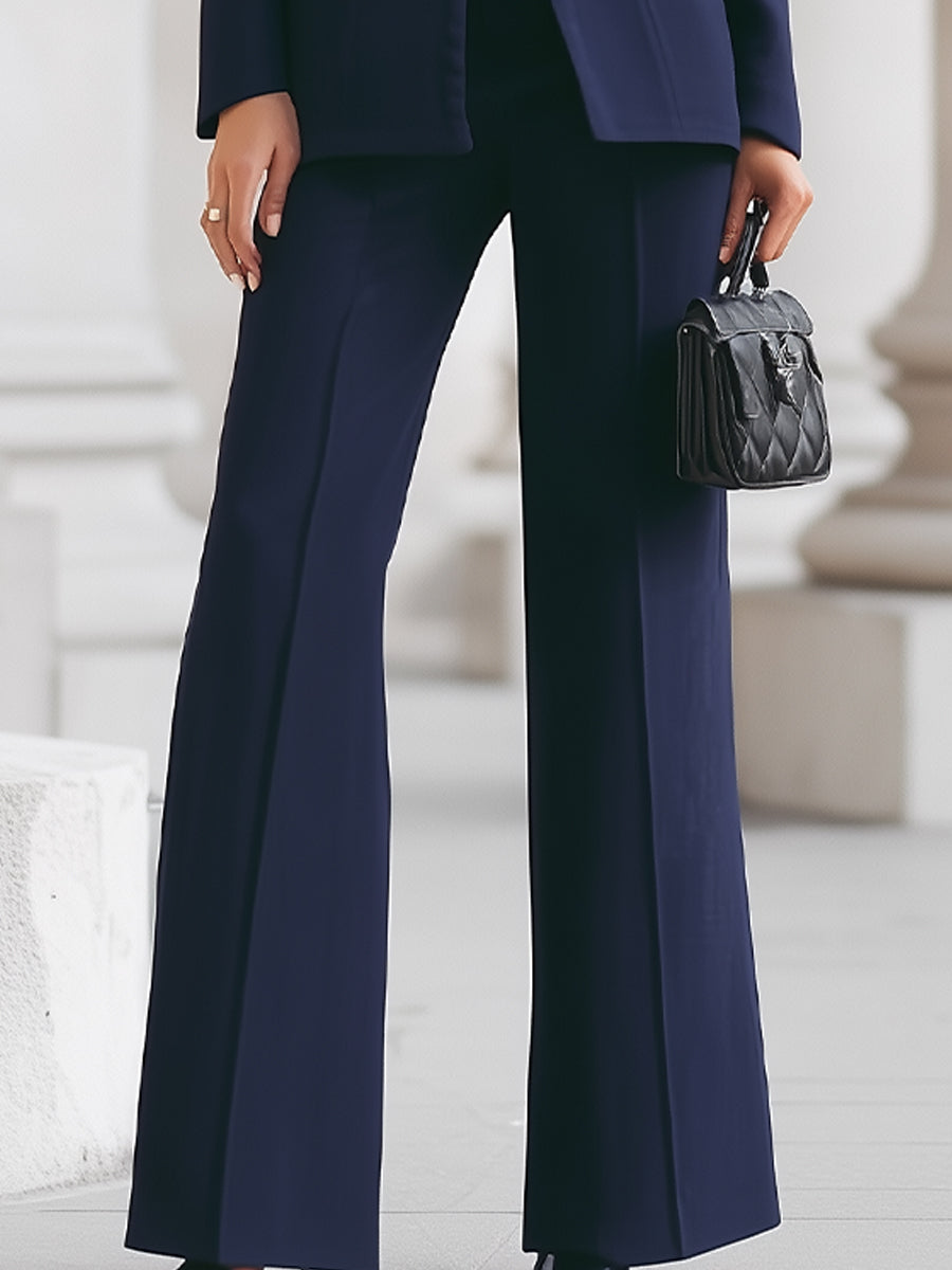 Women's Fitted High-Collar Blazer Suit Set – view 7
