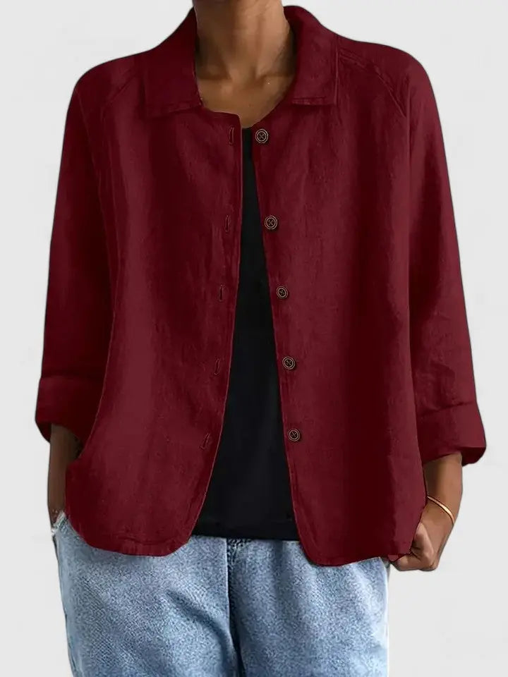 Women's Button-Front Cotton Shirt Jacket – view 9