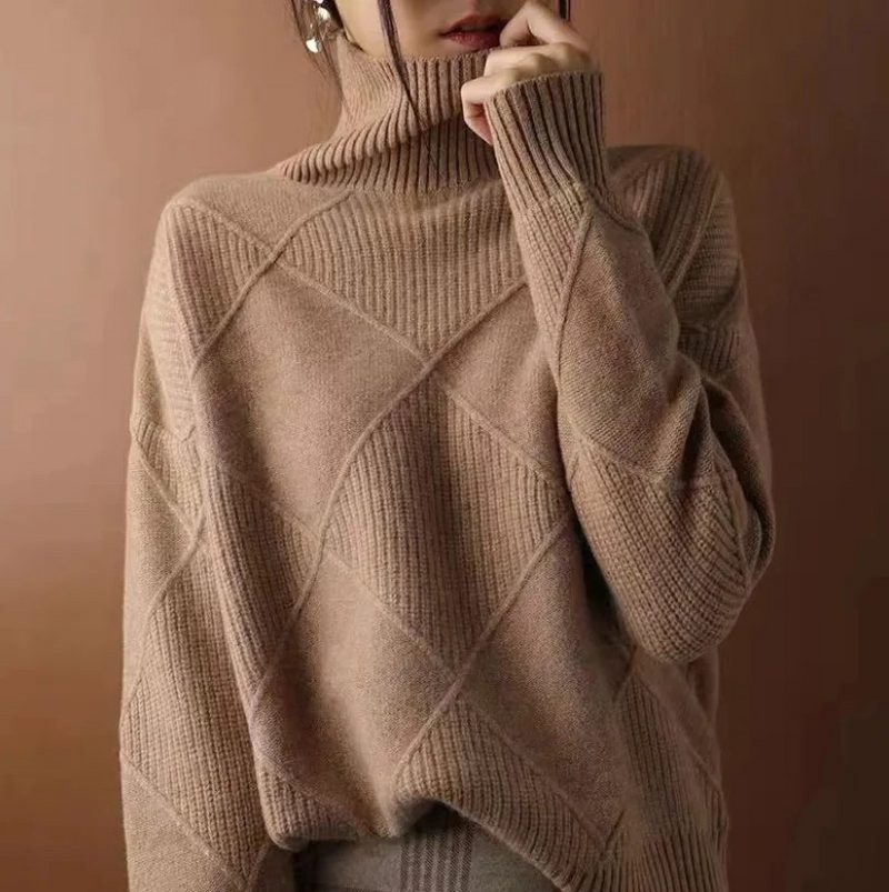 Women's Rib-Knit Roll-Neck Pullover – view 8