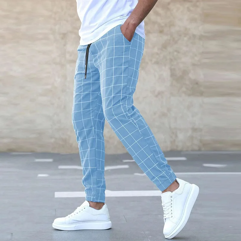 Men's Print-Detail Slim-Tapered Joggers with Drawstring Waist – view 5