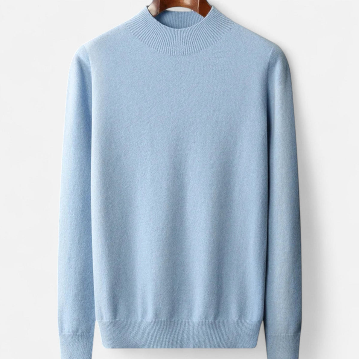 Men's Wool Half-Turtleneck Pullover – Sky Blue