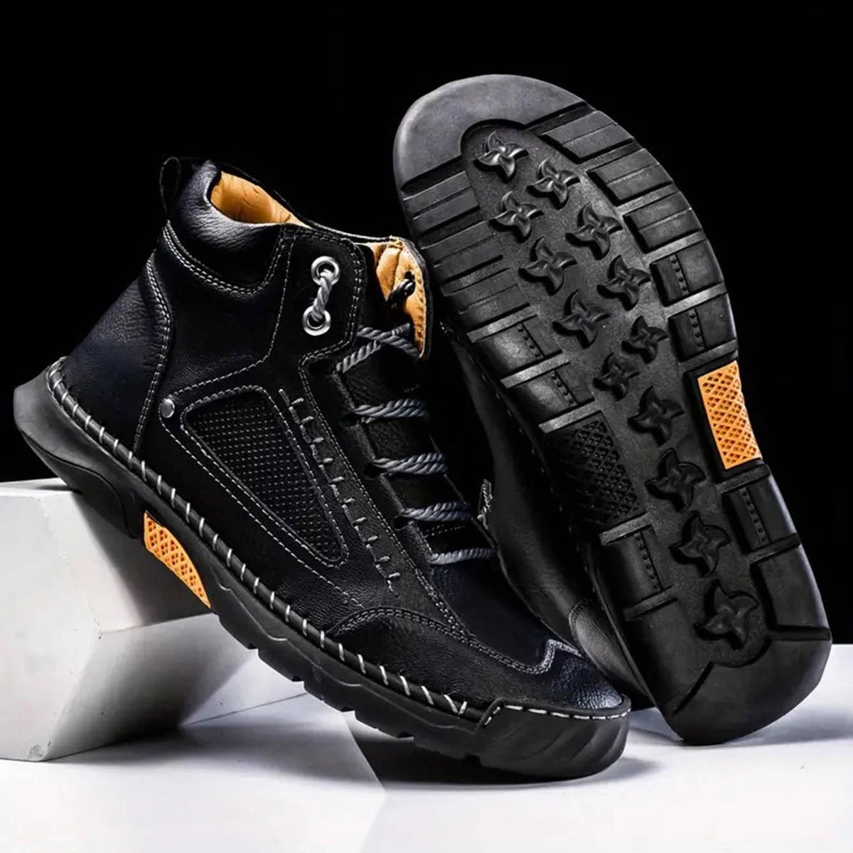 Men's Hand-Stitched Laced Outdoor Boots – view 6