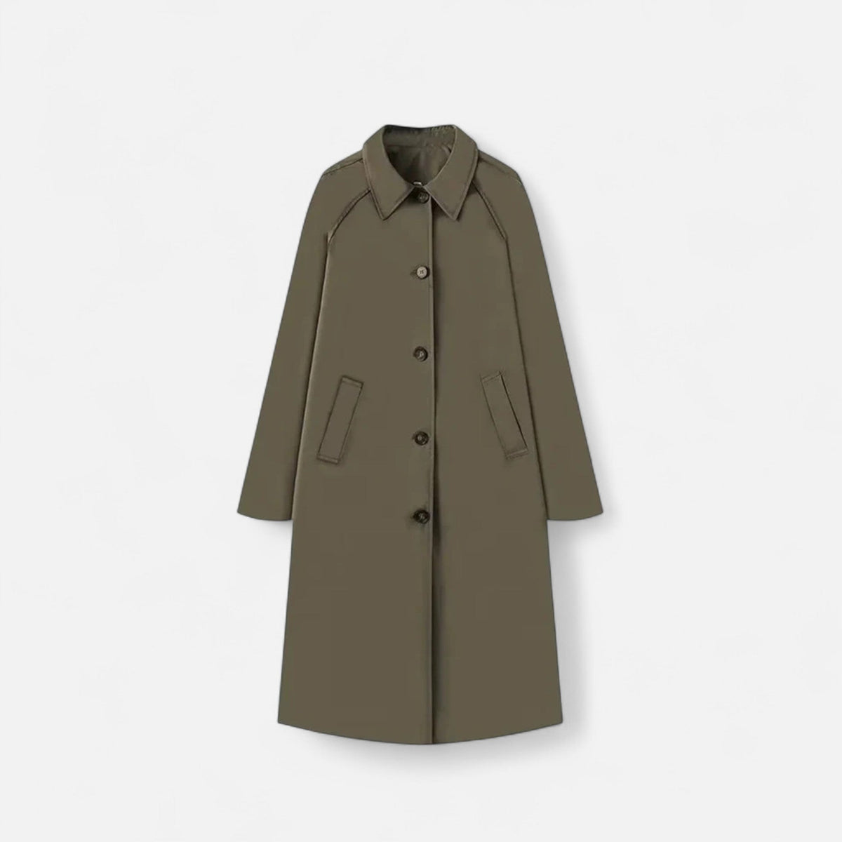Women's Long Single-Breast Retro Trench Coat – view 6