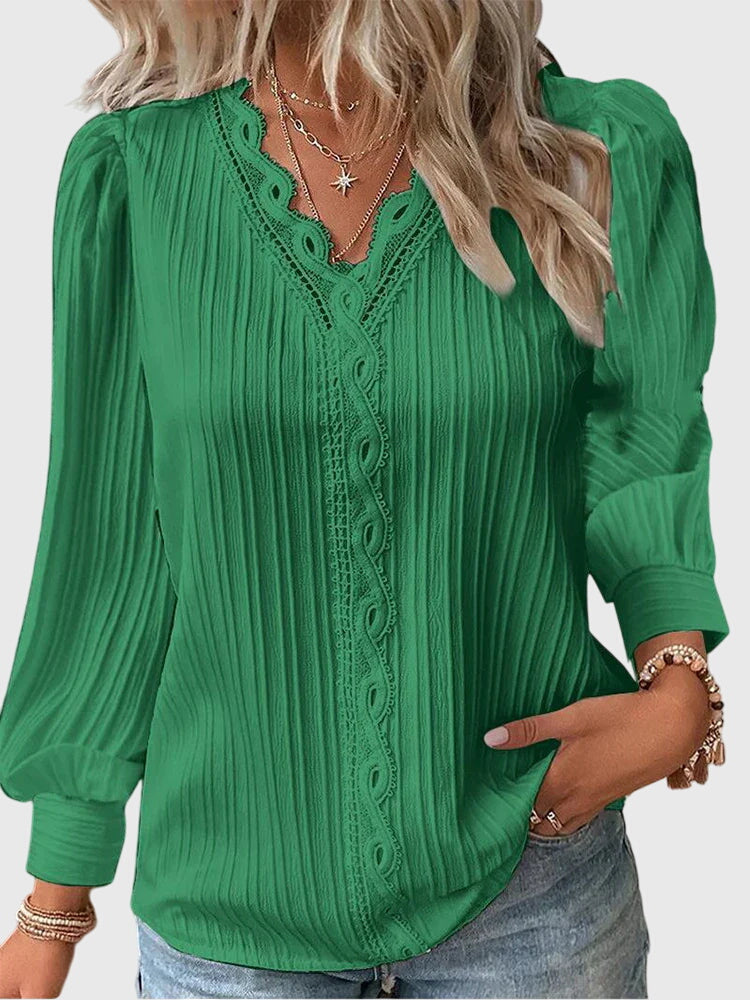 Women's Elegant Knit Sweater – Green