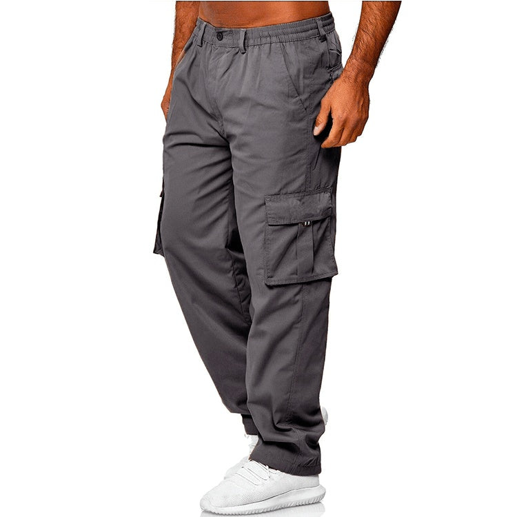Men's Utility Cargo Trousers for Everyday Wear – Gray