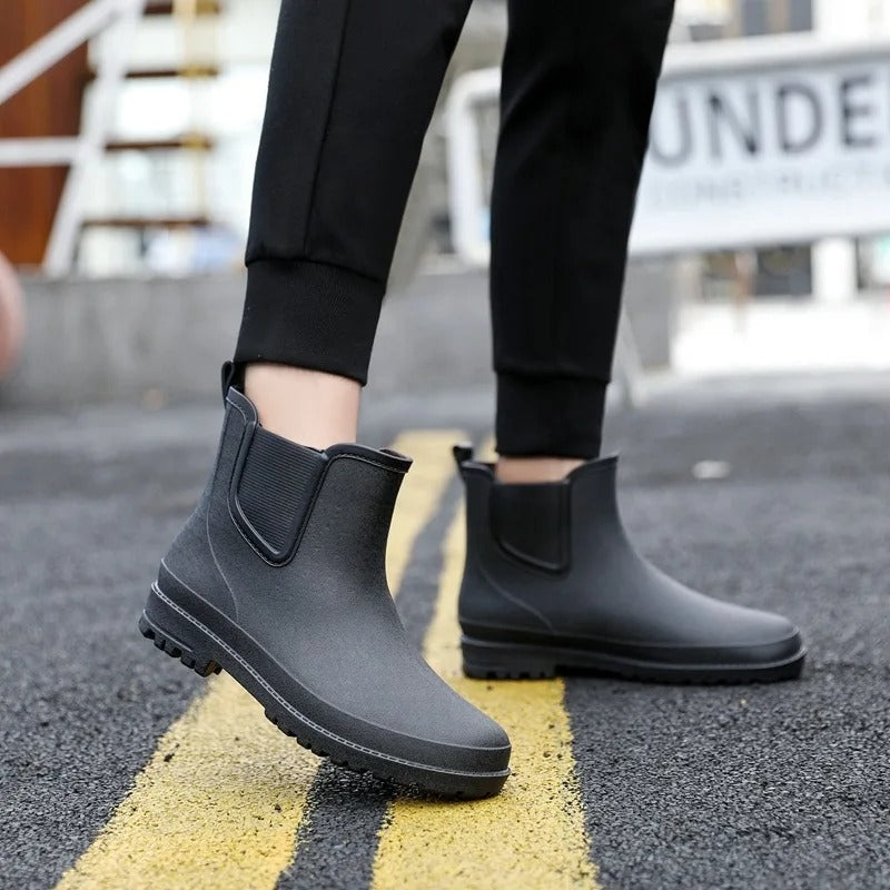 Women's Narrow-Cut Weatherproof Chelsea Platform-Sole Rain Boots – view 6