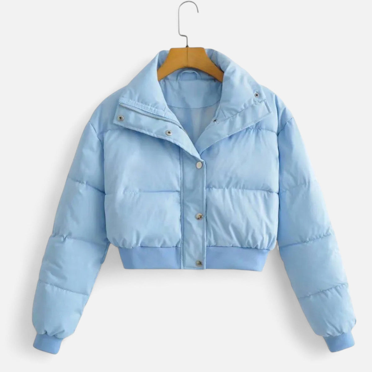 Women's Loose-Fit Polyester Jacket for Work – Blue