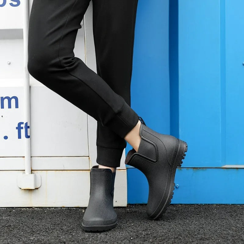 Women's Narrow-Cut Weatherproof Chelsea Platform-Sole Rain Boots – view 4