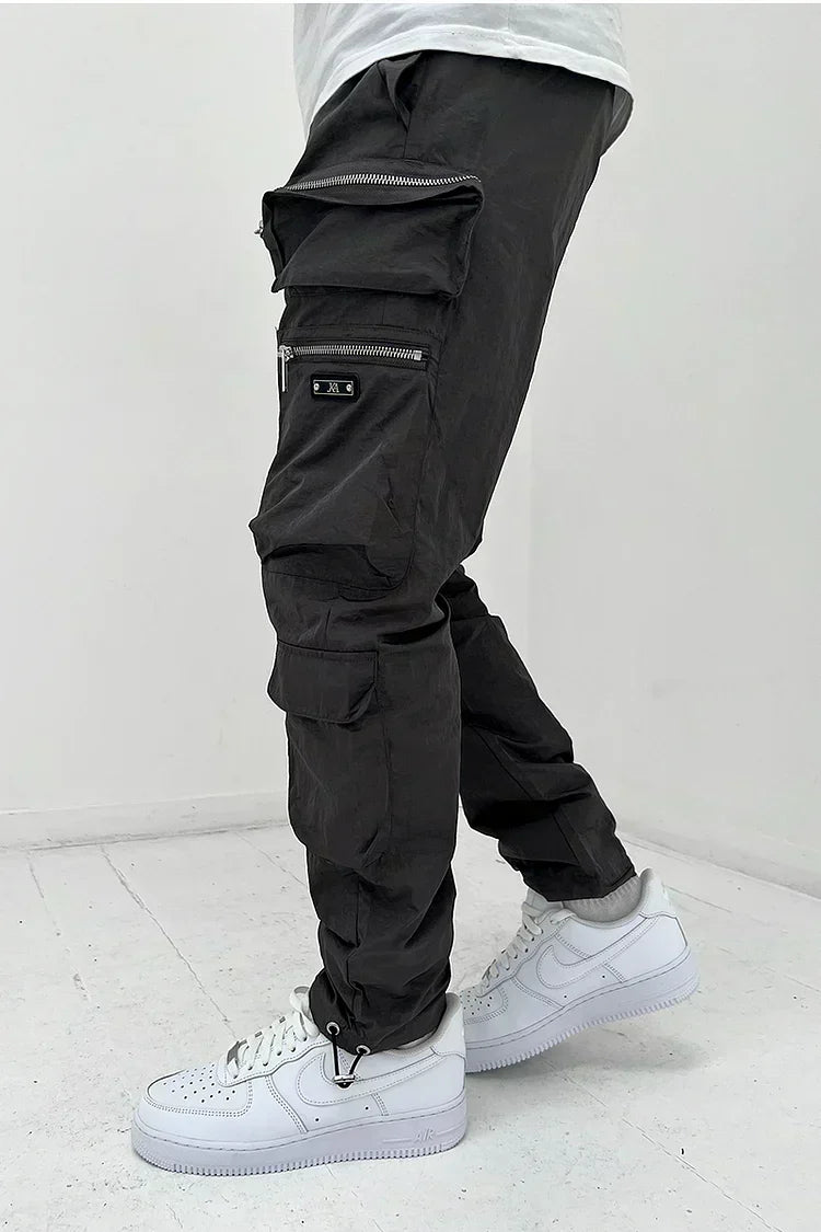 Men's Cargo Pocketed Pants – Black