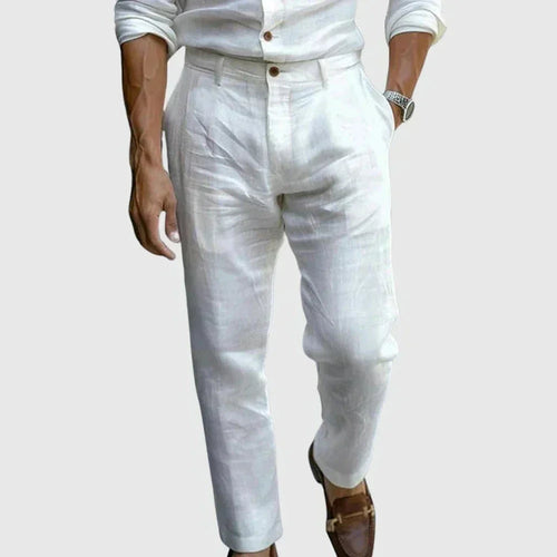 Men's Light-Weight Warm-Weather Pants – White