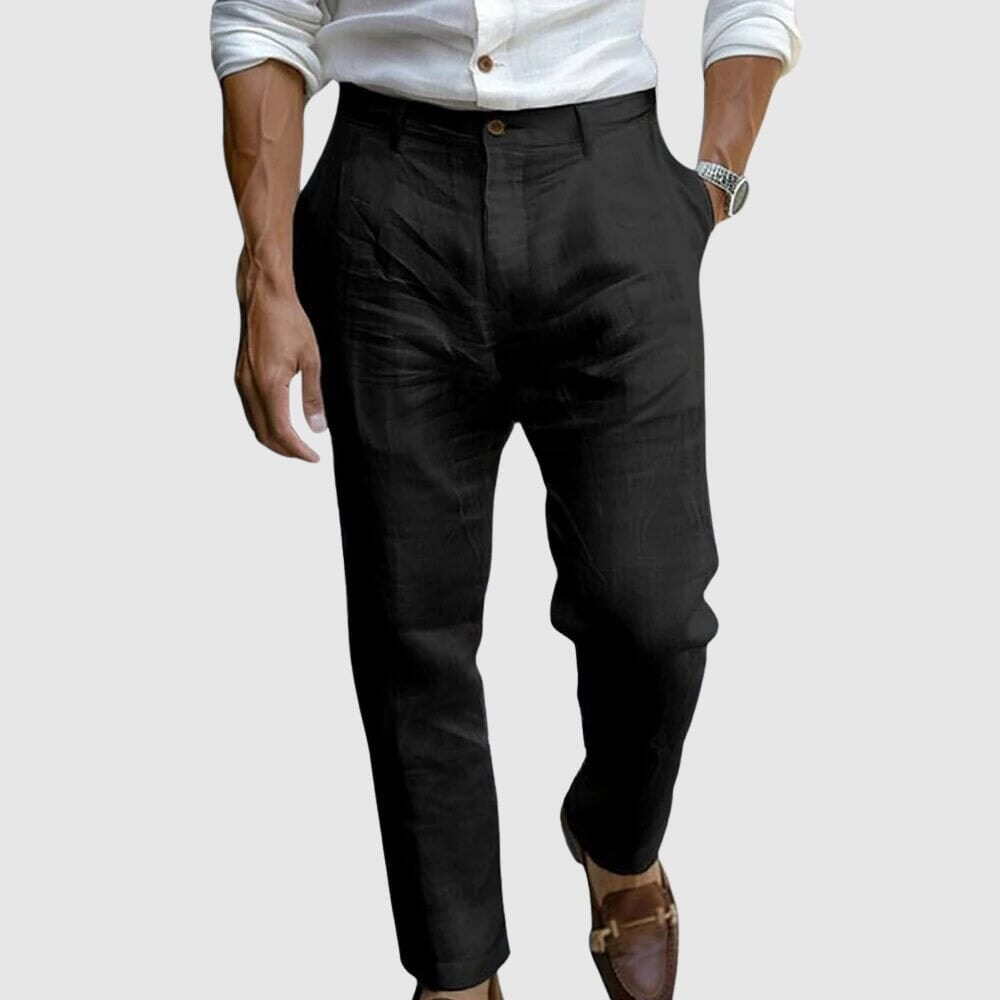Men's Light-Weight Warm-Weather Pants – Black