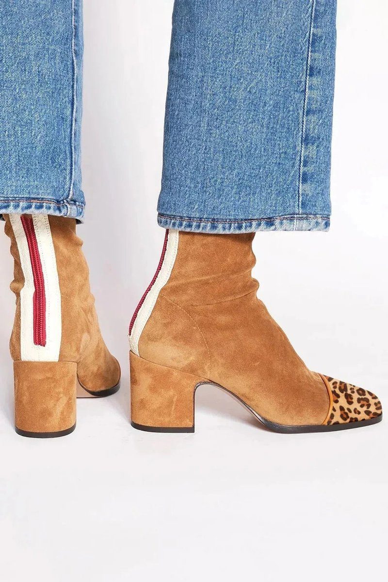 Women's Suede-Finish Block-Heel Booties – view 6