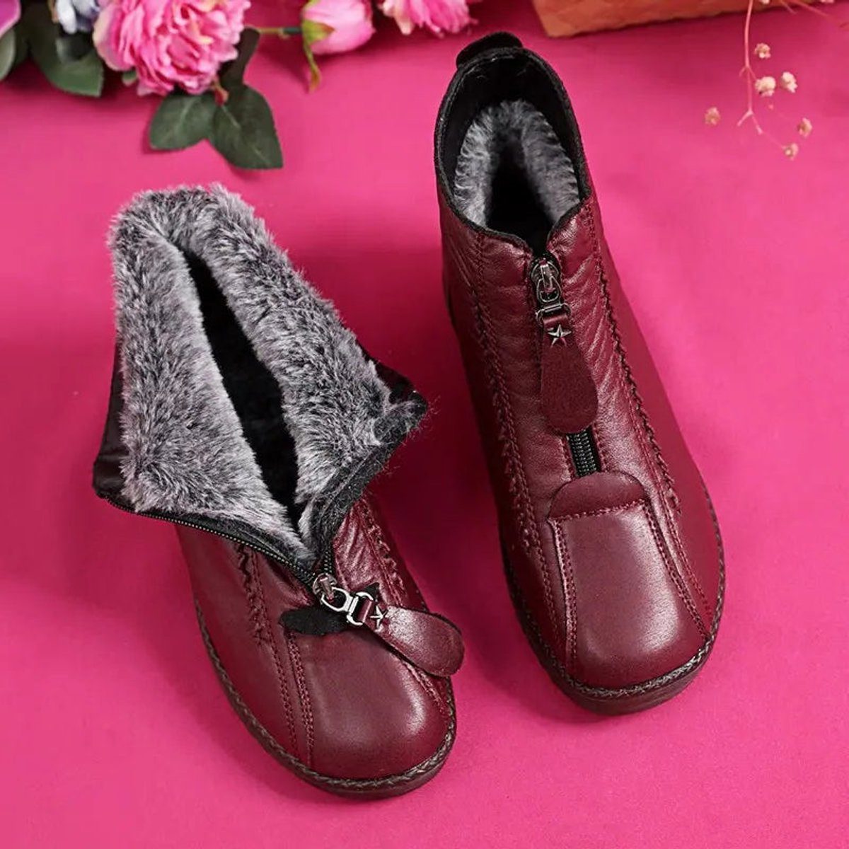 Women's Fleece-Backed Full-Zip Booties – view 1