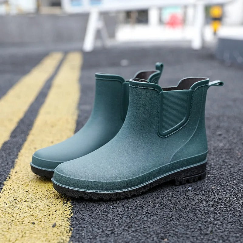 Women's Narrow-Cut Weatherproof Chelsea Platform-Sole Rain Boots – view 3