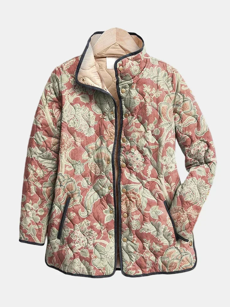 Women's Thermal-Lined Retro Flower-Print Padded Jacket – view 1