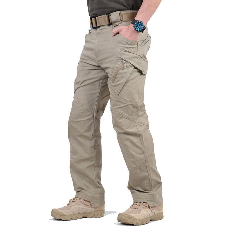 Men's Reinforced Tactical Cargo Pants for Outdoor Wear – Khaki