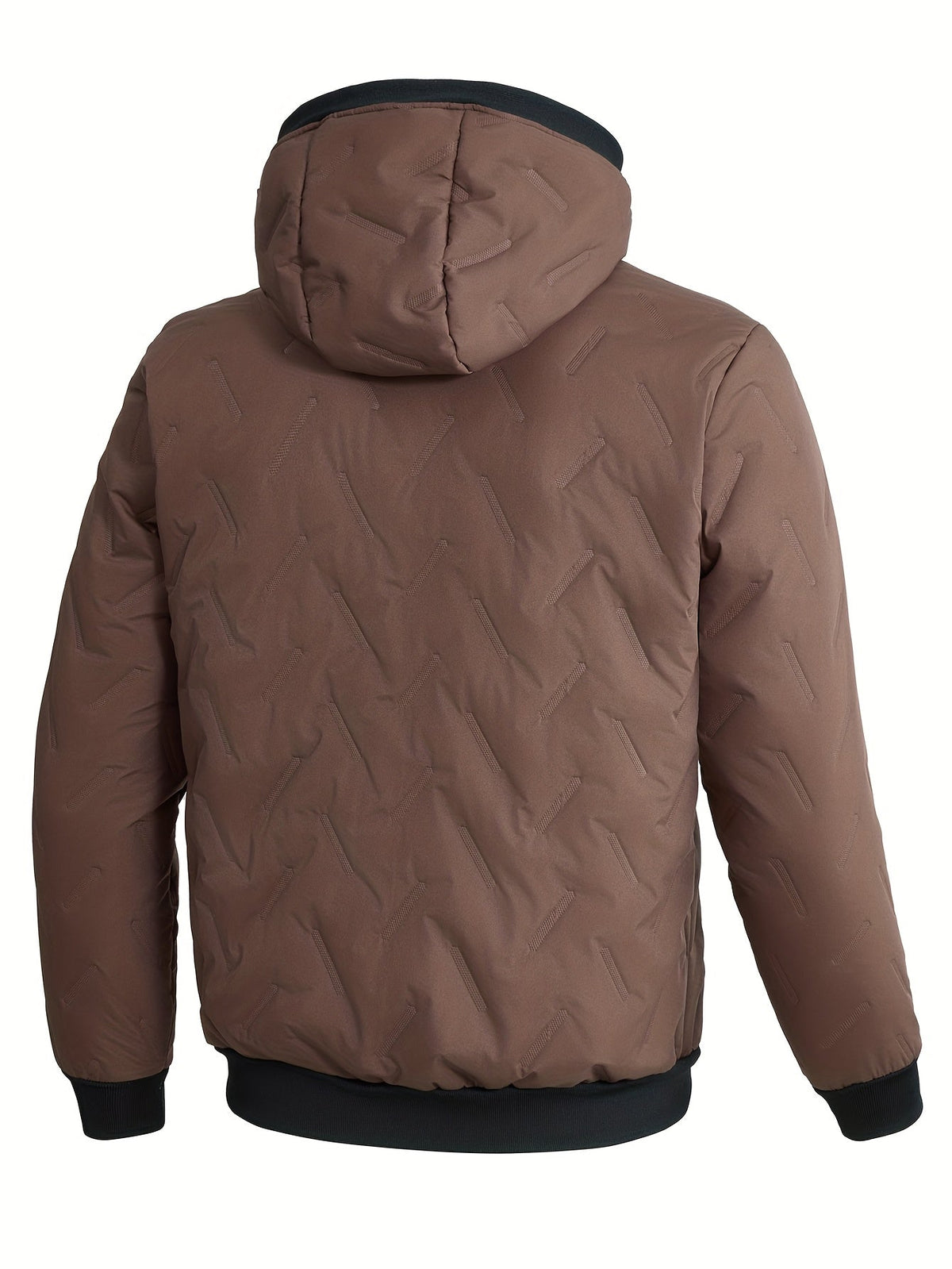 Men's Plush-Lined Hood-Detail Zip-Front Cold-Weather Jacket – view 3