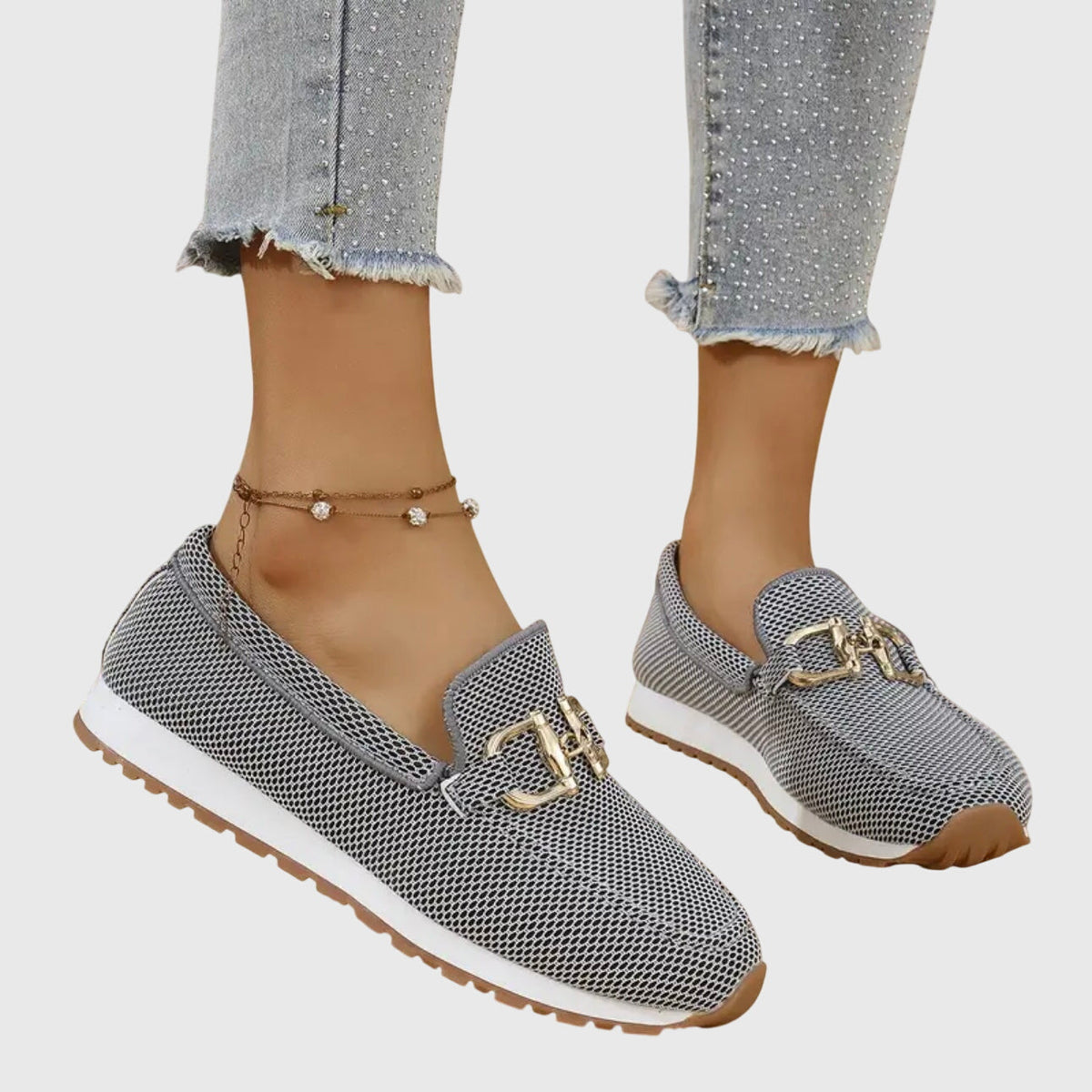 Women's Support Horsebit Loafers – Gray