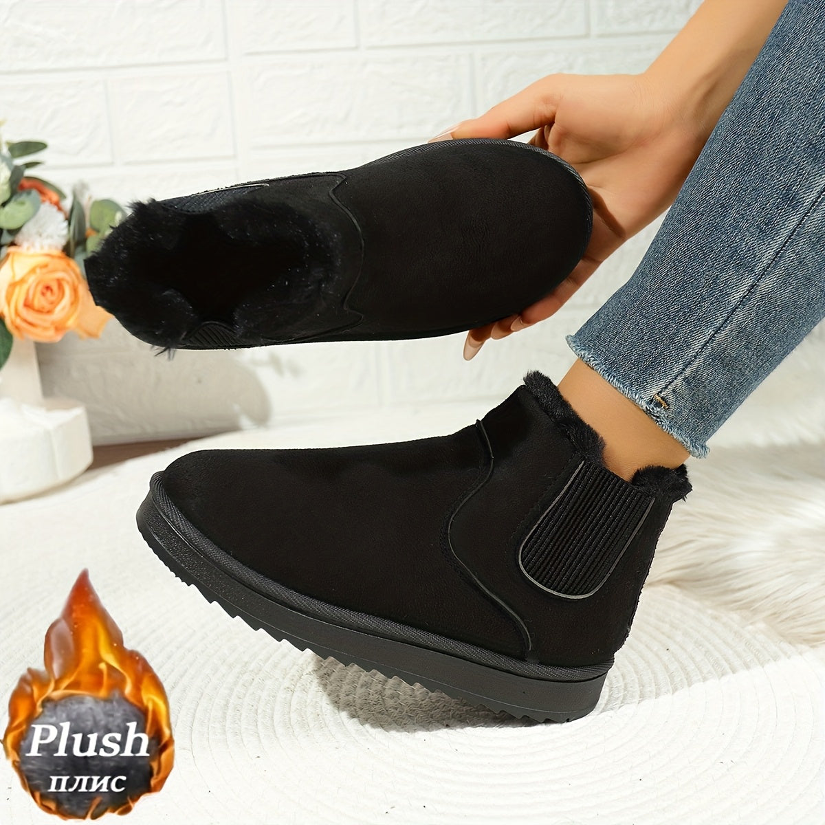 Women's Plush Platform-Sole Booties – view 5