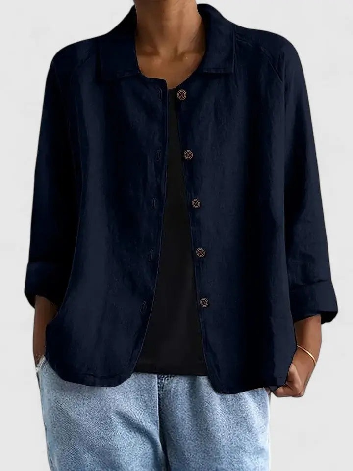 Women's Button-Front Cotton Shirt Jacket – view 10