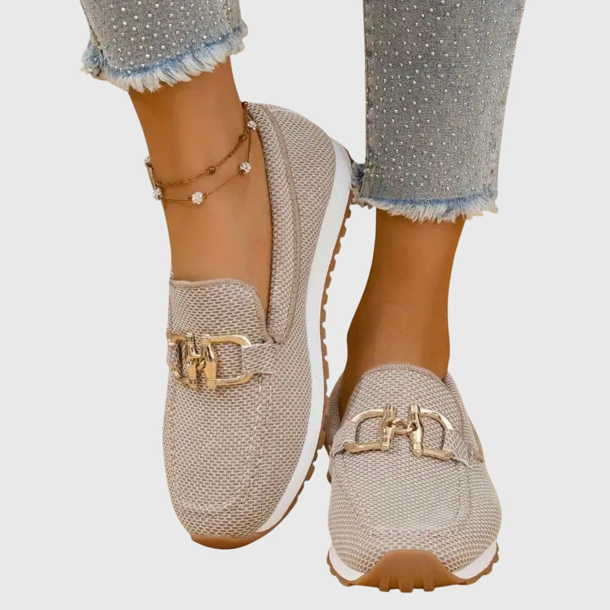 Women's Support Horsebit Loafers – Beige