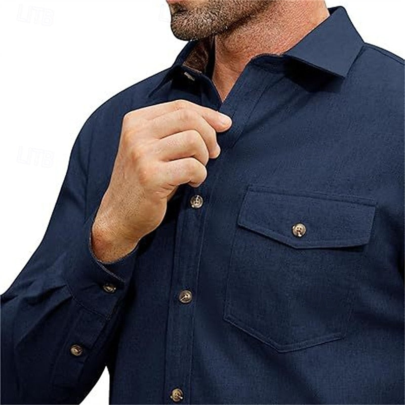 Men's Rugged Button-Front Overshirt – view 6