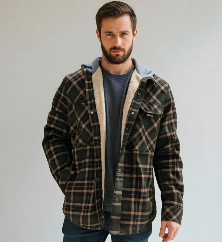Men's Print-Detail Fleece-Backed Jacket – view 1