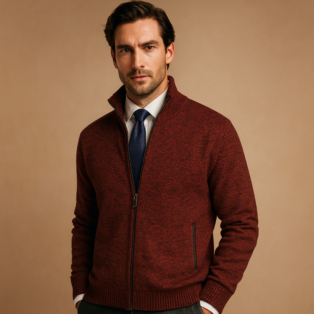 Men's Timeless Full-Zip Knit Cardigan Pullover – view 6