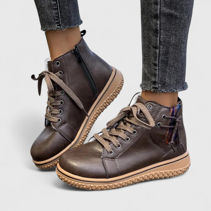 Women's Support Laced Boots – Brown