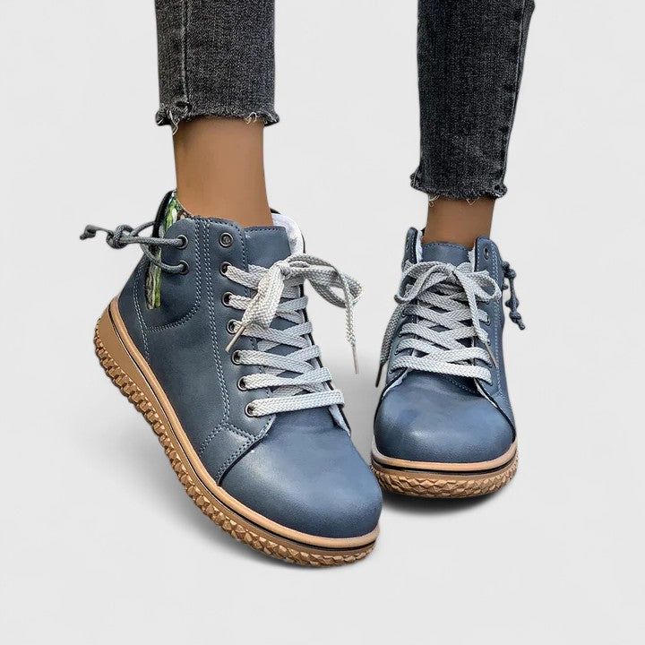Women's Support Laced Boots – Blue