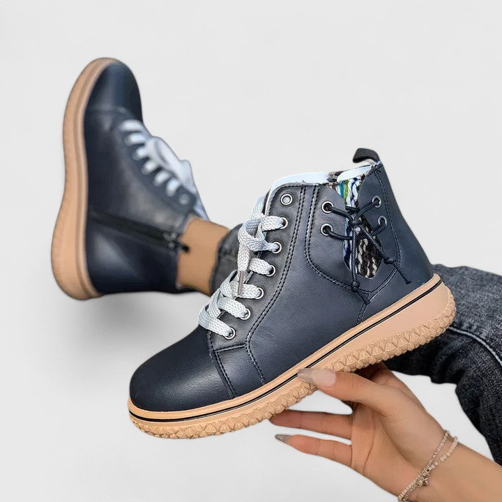 Women's Support Laced Boots – Black