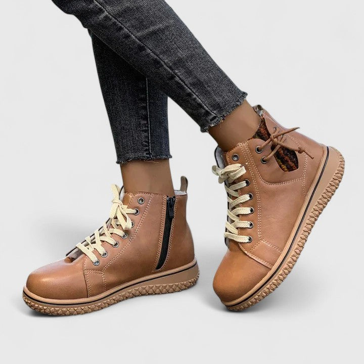 Women's Support Laced Boots – Light Brown