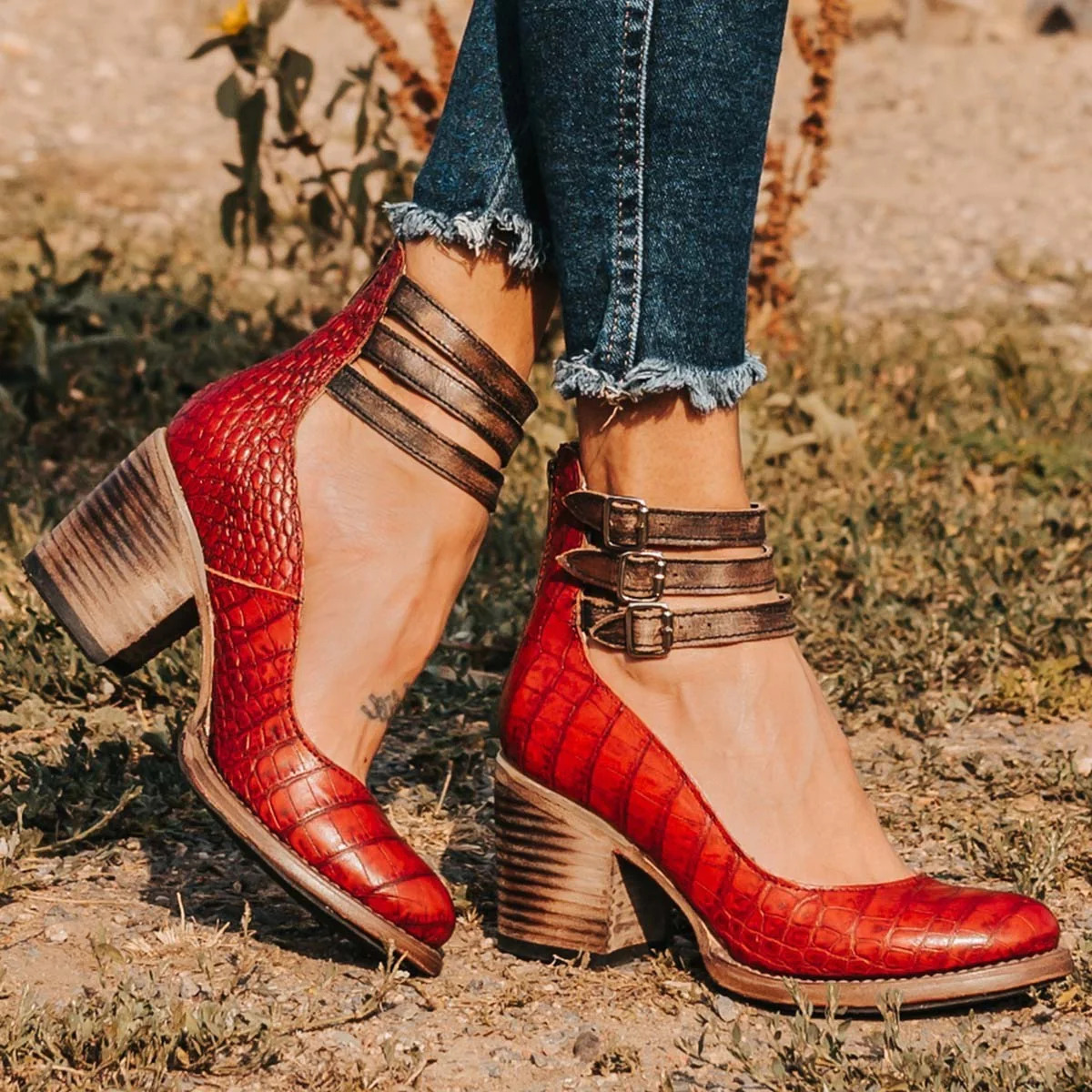 Women's Block-Heel Ankle Strap Boots for Weekends – view 7