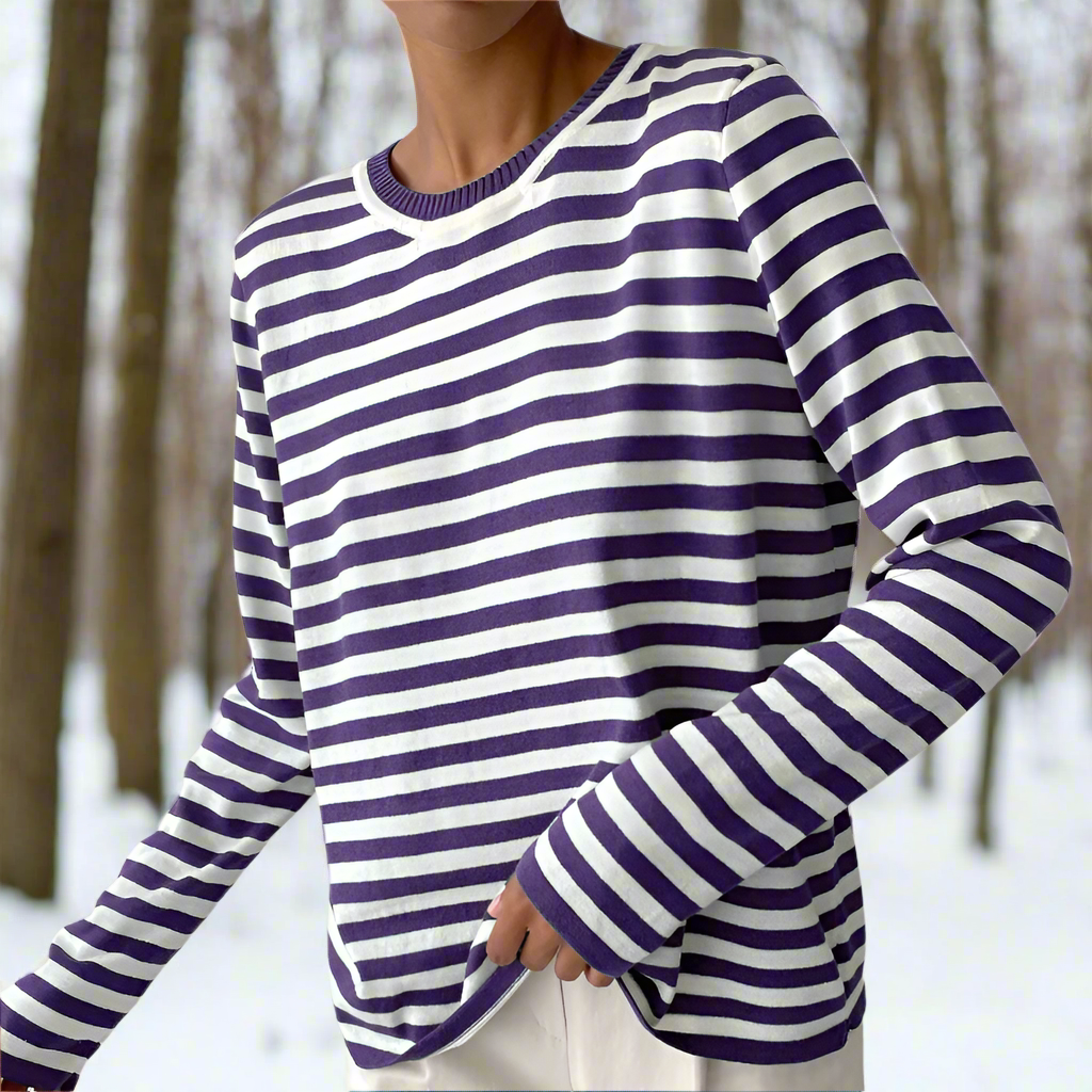 Women's Print-Detail Long-Sleeve Top – view 7