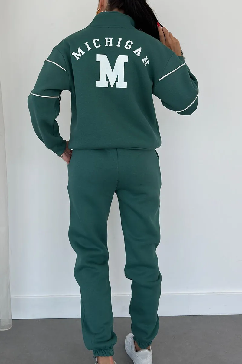 Women's Zip Neck Top and Slim-Tapered Jogger Set – view 10
