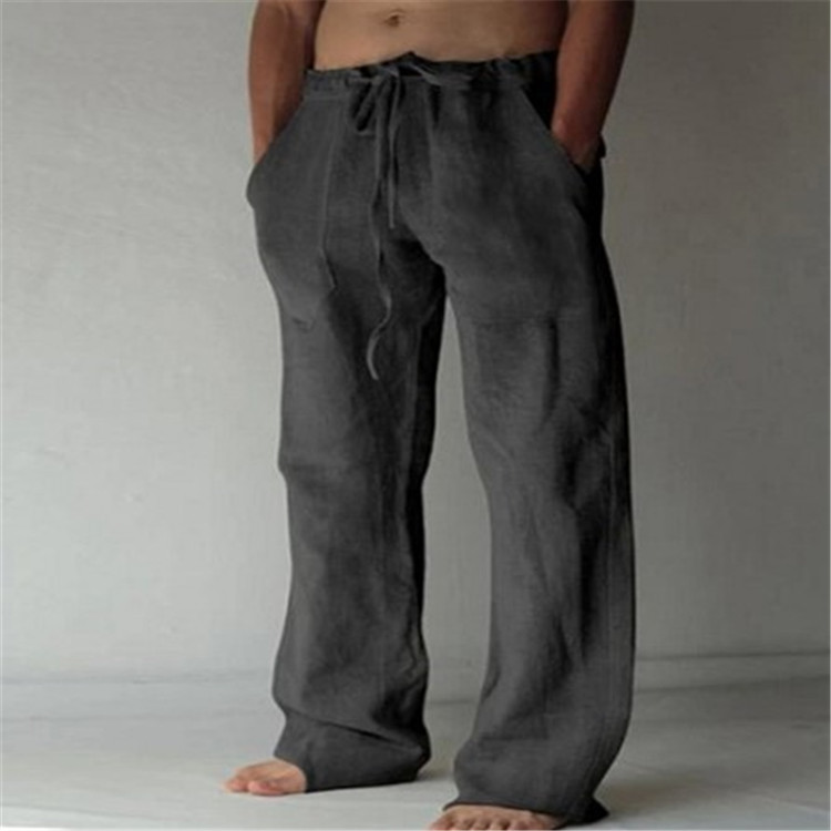 Men's Flared-Leg Tie-Waist Pants – view 9