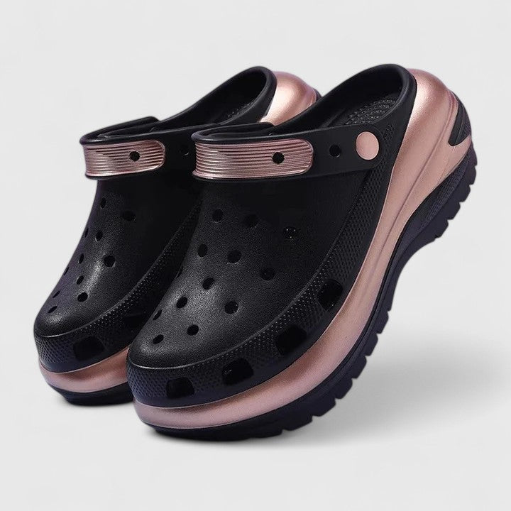 Women's Support Platform-Sole Sandals – Black
