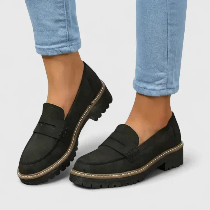 Women's Arch-Support Loafers – Black