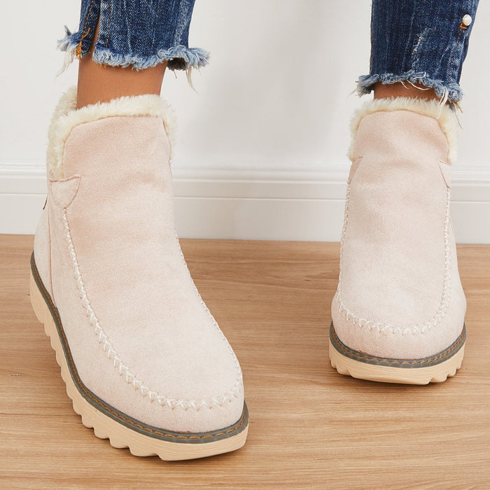 Women's Plush-Fur Lined Platform-Sole Booties – view 4