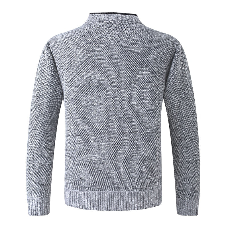 Men's Lined V-Neckline Button-Front Knit Cardigan – view 7